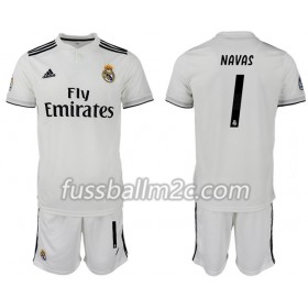 Fußballtrikots Real Madrid NAVAS 1 Kinder Heim Trikotsatz 2018-2019